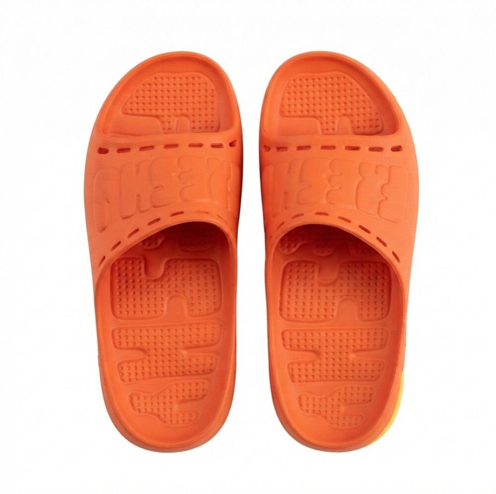 Freshy Cali Slide Sandals Orange/Yellow Thick Cushion Unisex Size W 10 / M